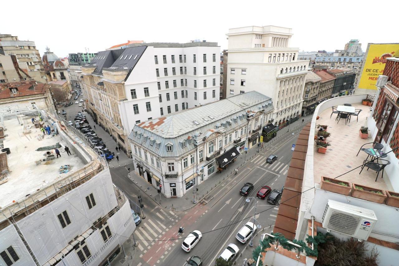 Ferienwohnung Deluxe Studio Old Center Panoramic View Terrace Bukarest Exterior foto