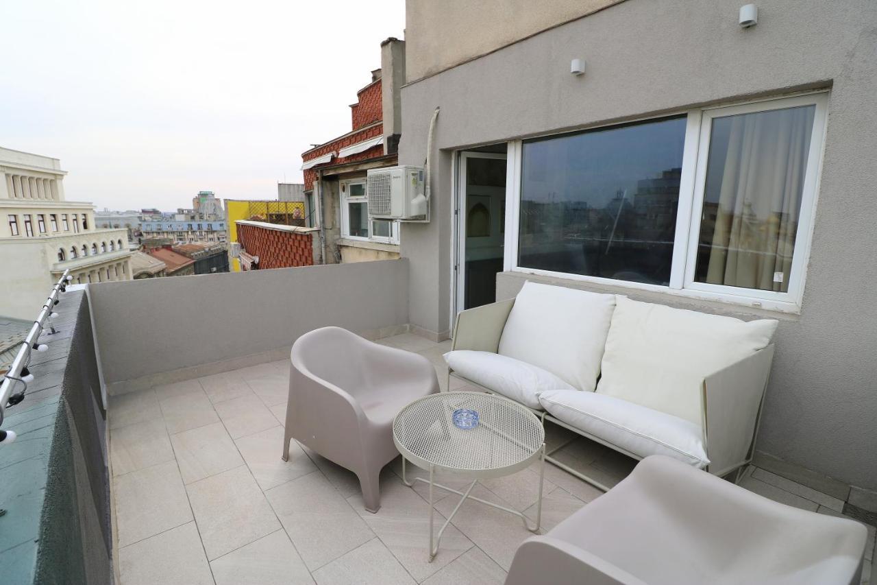 Ferienwohnung Deluxe Studio Old Center Panoramic View Terrace Bukarest Exterior foto