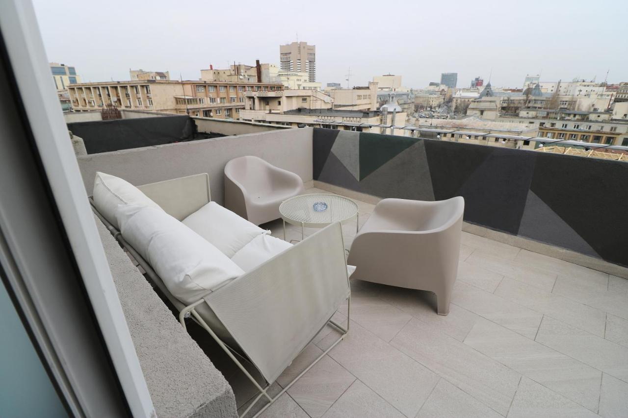 Ferienwohnung Deluxe Studio Old Center Panoramic View Terrace Bukarest Exterior foto