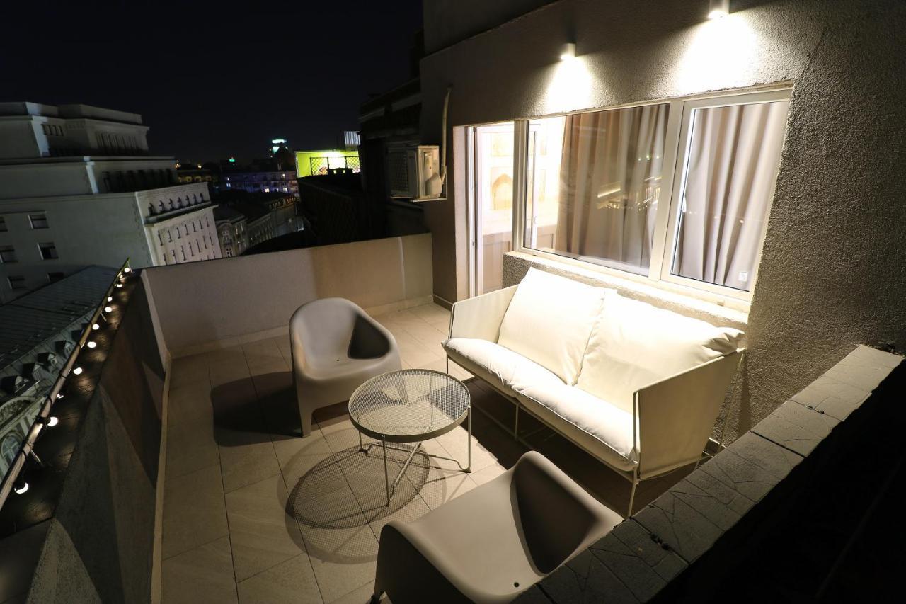 Ferienwohnung Deluxe Studio Old Center Panoramic View Terrace Bukarest Exterior foto